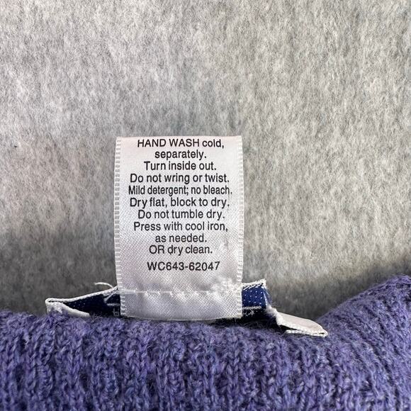 Pendleton Cardigan Sweater Indigo Womens 2X Button Up Knit Scalloped Wool Casual - Picture 7 of 7